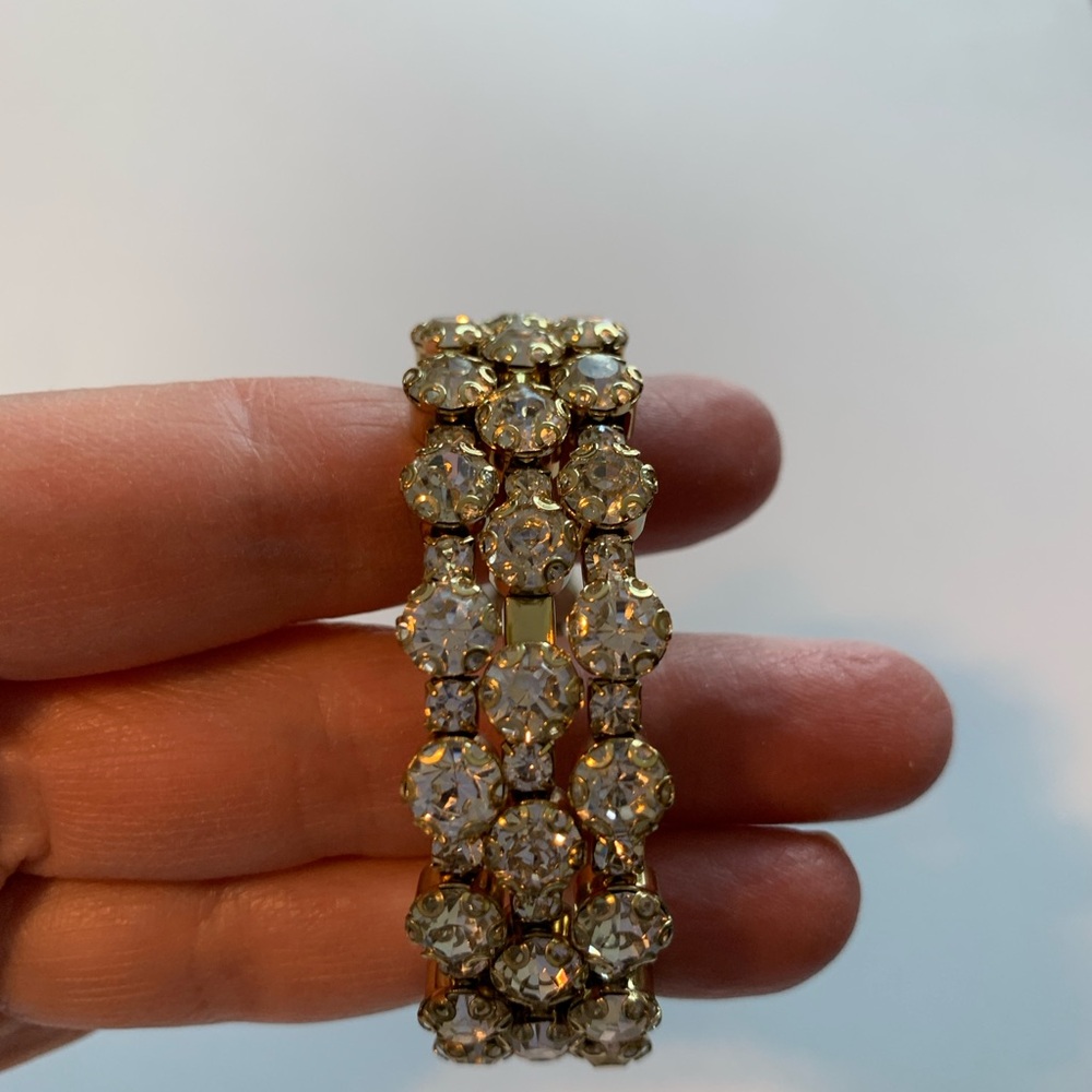 Elegant Gold and Crystal Snake Bracelet